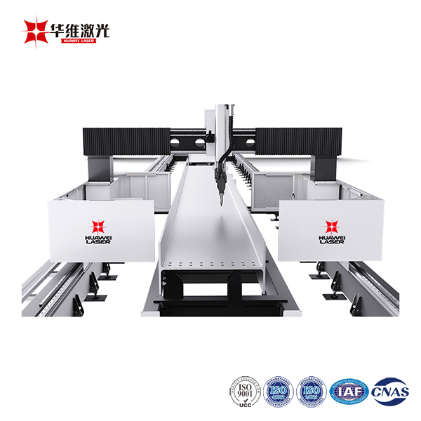 3D CNC ласерска машина за сечење H-зрак 12000W за обработка на метален челик